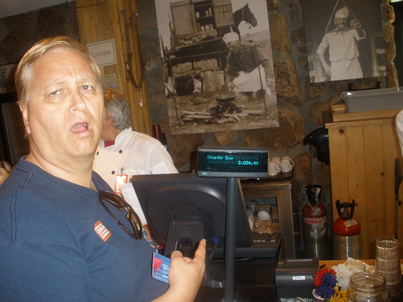 Trip (180).JPG - Ken a bit shocked at the price of lunch at the Buffalo Bill Center of the West  cafeteria